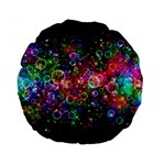 Psychedelic Bubbles Abstract Standard 15  Premium Flano Round Cushions Front