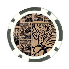 Artistic Psychedelic Poker Chip Card Guard by Modalart