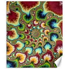 Colorful Psychedelic Fractal Trippy Canvas 8  X 10  by Modalart