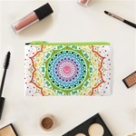 Mandala Pattern Rainbow Pride Cosmetic Bag (XS) Front