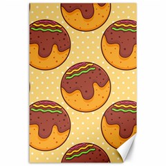 Takoyaki Food Seamless Pattern Canvas 24  X 36  by Sarkoni