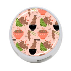 Doodle Yakisoba Seamless Pattern 4-port Usb Hub (one Side) by Sarkoni