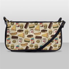 Junk Food Hipster Pattern Shoulder Clutch Bag by Sarkoni