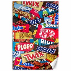 Pop Art Food Cute Patterns Canvas 24  X 36  by Sarkoni