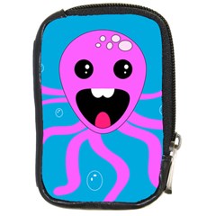 Bubble Octopus Copy Compact Camera Leather Case by Dutashop