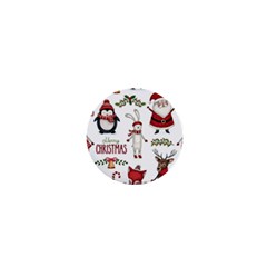 Christmas Characters Pattern 1  Mini Buttons by Sarkoni