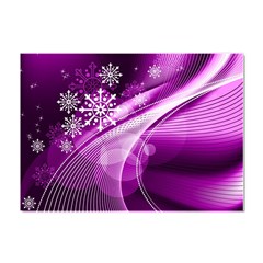 Purple Abstract Merry Christmas Xmas Pattern Crystal Sticker (a4) by Sarkoni