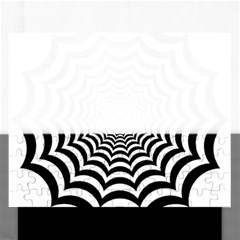 Spider Web Hypnotic Rectangular Jigsaw Puzzl by Amaryn4rt