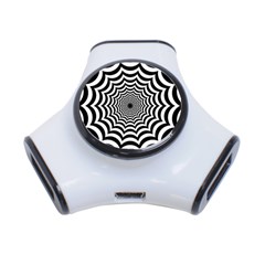 Spider Web Hypnotic 3-port Usb Hub by Amaryn4rt