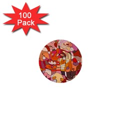 Abstract Abstraction Pattern Moder 1  Mini Buttons (100 Pack)  by Amaryn4rt