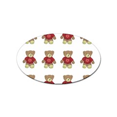 Bear Plush Toys Teddy Bear Sticker Oval (100 Pack) by Amaryn4rt