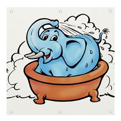 Elephant Bad Shower Banner And Sign 4  X 4  by Amaryn4rt