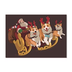 Christmas Santa Claus Dog Sled Crystal Sticker (a4) by Sarkoni