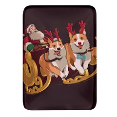 Christmas Santa Claus Dog Sled Rectangular Glass Fridge Magnet (4 Pack) by Sarkoni