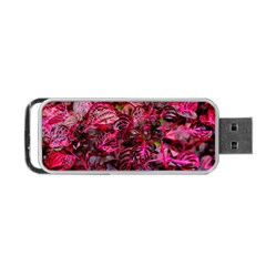 Red Leaves Plant Nature Leaves Portable Usb Flash (two Sides) by Sarkoni