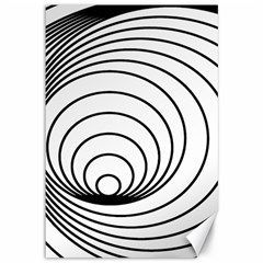 Spiral Eddy Route Symbol Bent Canvas 12  X 18  by Amaryn4rt