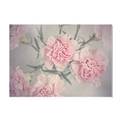 Cloves Flowers Pink Carnation Pink Crystal Sticker (a4) by Amaryn4rt