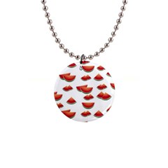 Summer Watermelon Pattern 1  Button Necklace by Dutashop