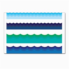 Water Border Water Waves Ocean Sea Postcards 5  X 7  (pkg Of 10) by Amaryn4rt