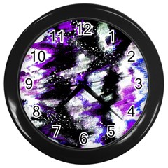 Abstract Canvas Acrylic Digital Design Wall Clock (black) by Amaryn4rt