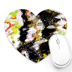 Canvas Acrylic Digital Design Art Heart Mousepad by Amaryn4rt