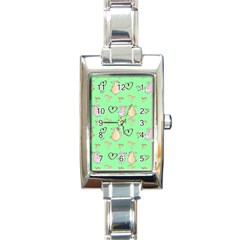Pig Heart Digital Rectangle Italian Charm Watch by Ravend