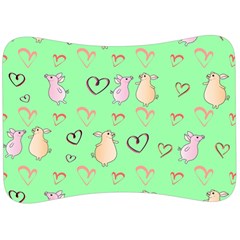 Pig Heart Digital Velour Seat Head Rest Cushion by Ravend