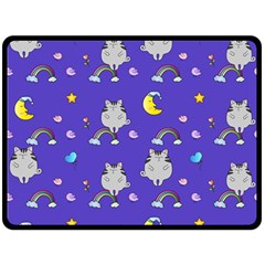 Cat Texture Pattern Seamless Rainbow Two Sides Fleece Blanket (large) by Ravend