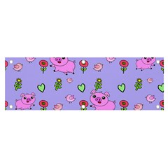 Flower Pink Pig Piggy Seamless Banner And Sign 6  X 2  by Ravend