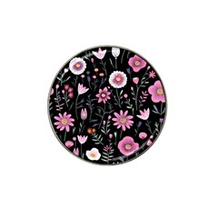 Flowers Pattern Hat Clip Ball Marker (4 Pack) by Ravend