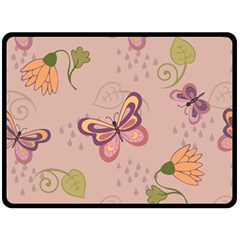 Butterfly Background Pattern Texture Two Sides Fleece Blanket (large) by Ravend