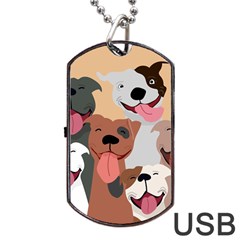 Dogs Pet Background Pack Terrier Dog Tag Usb Flash (two Sides) by Ravend