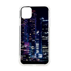 Black Building Lighted Under Clear Sky Iphone 11 Tpu Uv Print Case by Modalart