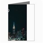 Skyline Photography Of Buildings Greeting Card Left