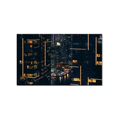 Photo Of Buildings During Nighttime Sticker (rectangular) by Modalart