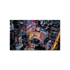 Aerial Photo Of Cityscape At Night Sticker Rectangular (10 Pack) by Modalart