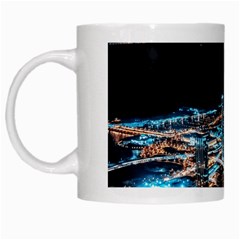 Aerial Photography Of Lighted High Rise Buildings White Mug by Modalart