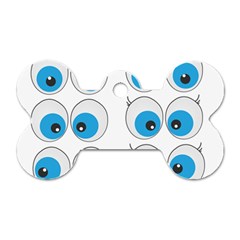 Eyes Comic Cartoon Fun Funny Toon Dog Tag Bone (two Sides) by Ndabl3x