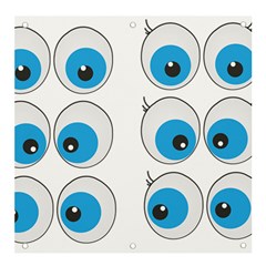 Eyes Comic Cartoon Fun Funny Toon Banner And Sign 4  X 4  by Ndabl3x