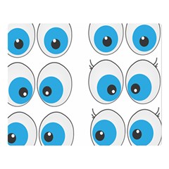 Eyes Comic Cartoon Fun Funny Toon Premium Plush Fleece Blanket (large) by Ndabl3x