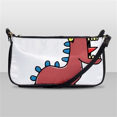 Dinosaur Dragon Drawing Cute Shoulder Clutch Bag by Ndabl3x