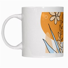 Doodle Flower Floral Abstract White Mug by Grandong