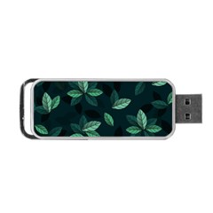 Leaves Foliage Plants Pattern Portable Usb Flash (one Side) by Grandong