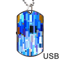 Color Colors Abstract Colorful Dog Tag Usb Flash (one Side) by Sarkoni