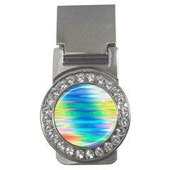 Wave Rainbow Bright Texture Money Clips (cz)  by Sarkoni