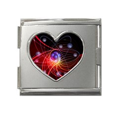 Physics Quantum Physics Particles Mega Link Heart Italian Charm (18mm) by Sarkoni