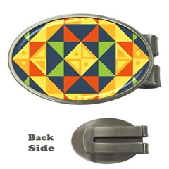 Background Geometric Color Money Clips (oval)  by Sarkoni