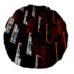 Abstract Architecture Building Business Large 18  Premium Flano Round Cushions by Amaryn4rt