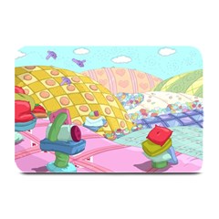 Pillows And Vegetable Field Illustration Adventure Time Cartoon Plate Mats by Sarkoni