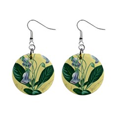 Botanical Plants Green Mini Button Earrings by Sarkoni